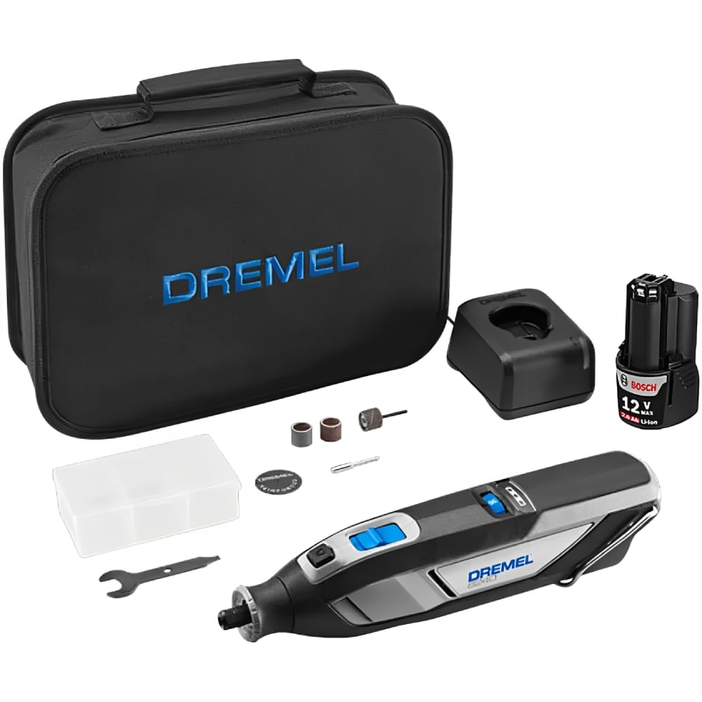 Micro Retifica 8240 12 Volts com 5 Acessórios e Bolsa - F0138240LD000 - DREMEL